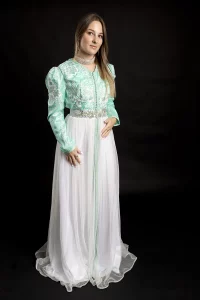 Caftan Raffiné en Dentelle - Réf : AS1