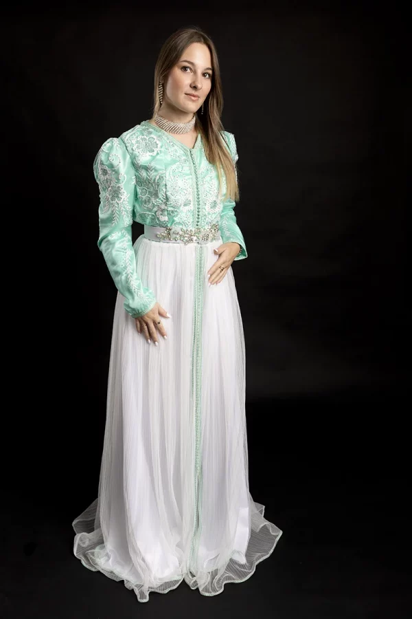 Caftan Raffiné en Dentelle - Réf : AS1