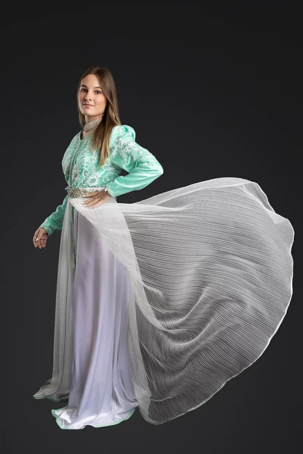 Caftan Raffiné en Dentelle - Réf : AS1