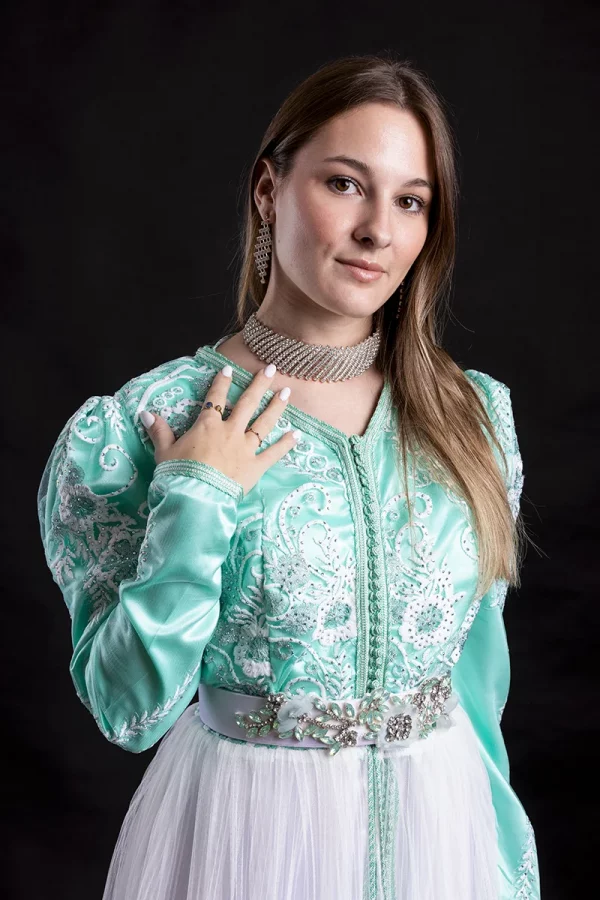 Caftan Raffiné en Dentelle - Réf : AS1