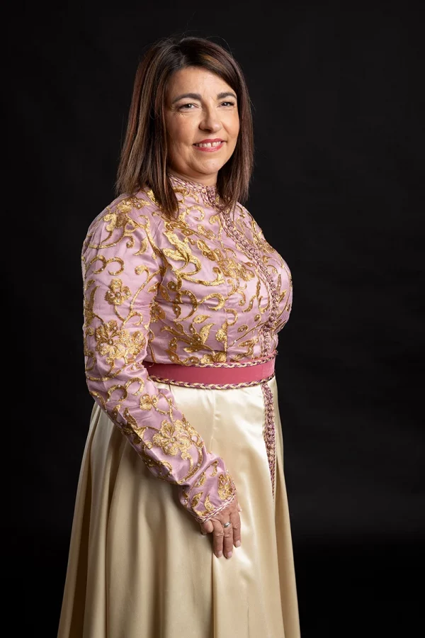 Caftan en satin Réf : AS4