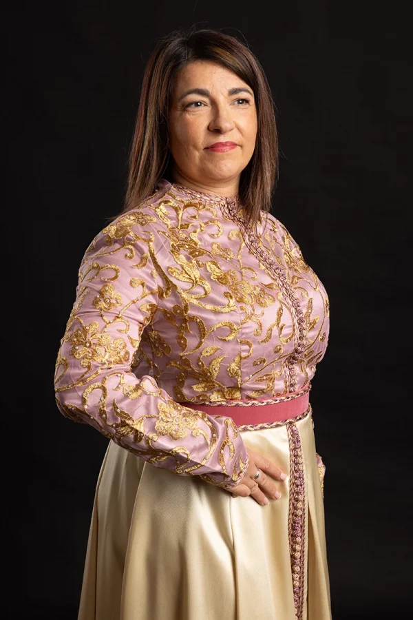 Caftan en satin Réf : AS4