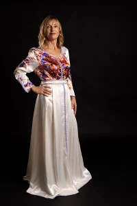 Caftan Imprimé Aquarelle - Réf : AS5