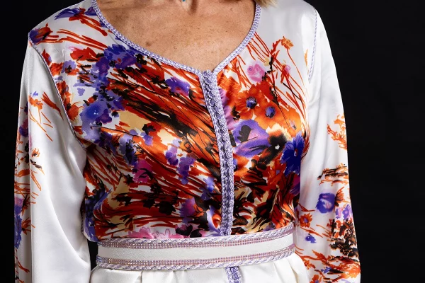 Caftan Imprimé Aquarelle - Réf : AS5