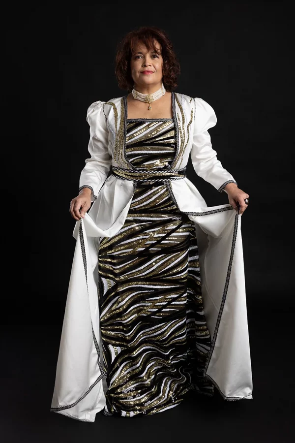 Caftan Deux Pièces en Satin - Réf : AS2