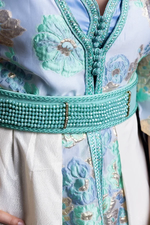 Caftan en Brocart et Satin - Réf : AS3