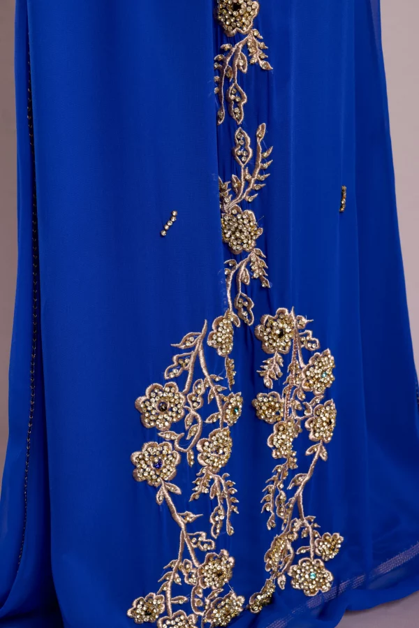 Caftan en Crêpe de Soie et Satin - Réf : AS22