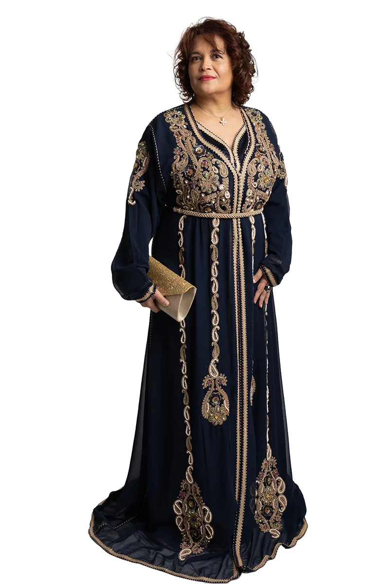 Caftan Broderies et Perles - Réf : AS27