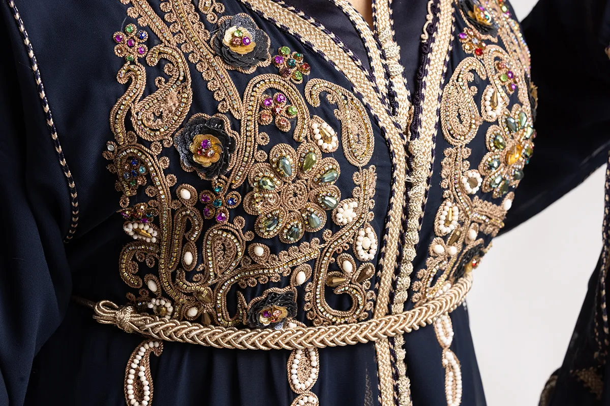 Caftan Broderies et Perles - Réf : AS27