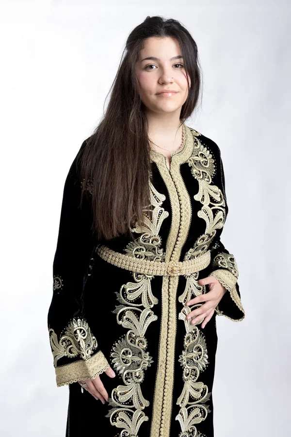 Caftan Traditionnel en Velours - Réf : AS25