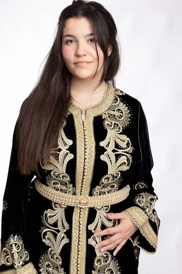 Caftan Traditionnel en Velours - Réf : AS25