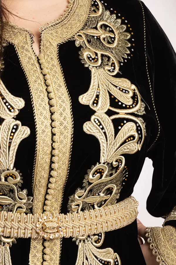 Caftan Traditionnel en Velours - Réf : AS25