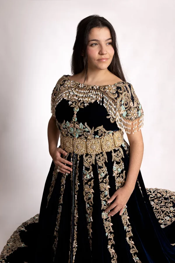 Robe de Mariée Orientale Bleu Royal