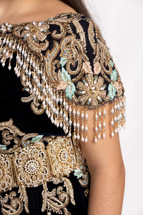 Robe de Mariée Orientale Bleu Royal