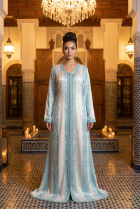Caftan Bleu et Blanc