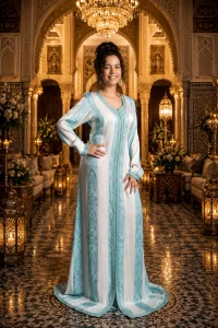 Caftan Bleu et Blanc