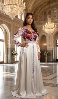 Caftan Imprimé Aquarelle