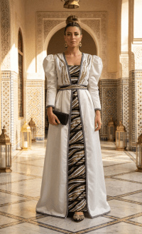 Caftan deux pièces en satin