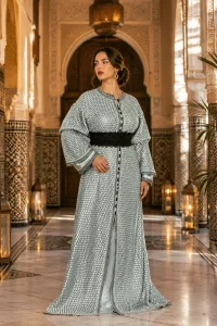 Caftan vert et noir