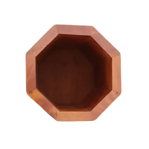 porte stylo octogonal en loupe de thuya