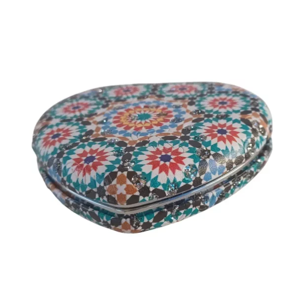 Miroir de poche Cœur turquoise