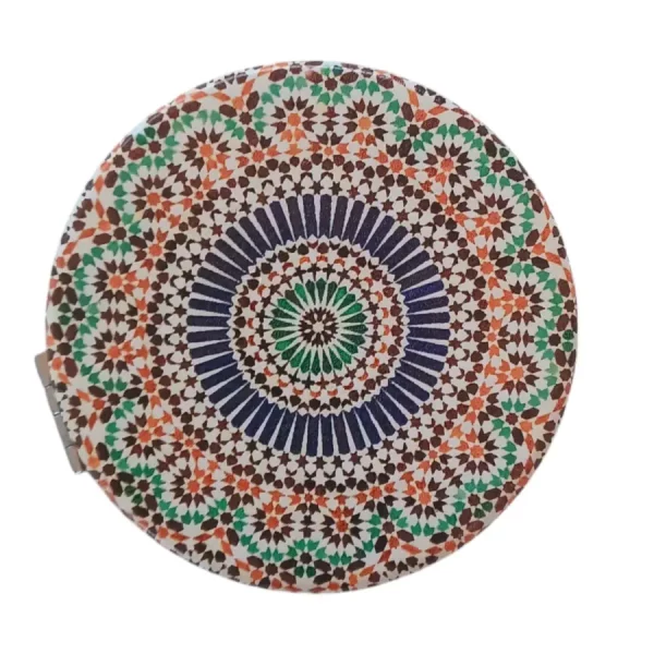Miroir de poche, de forme Ronde, Étoilé bleu, Plat, sans Strass