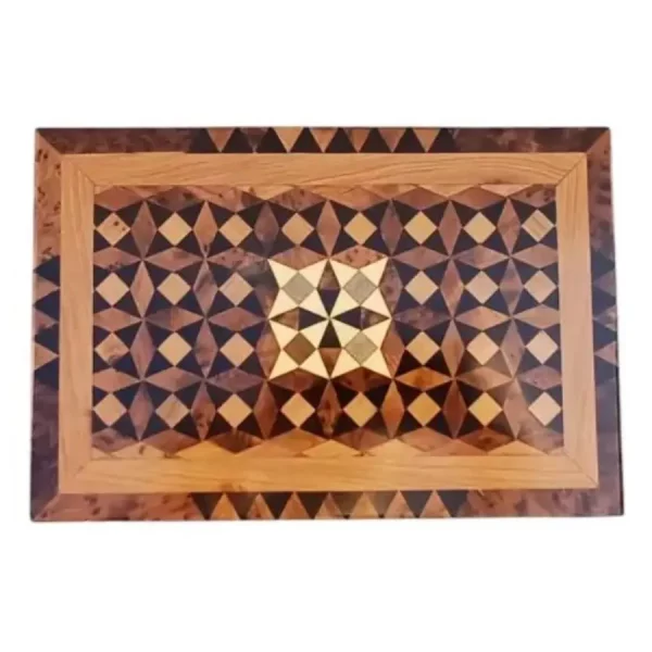 Boîte avec incrustations motifs origami