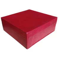 Boîte en cuir rouge pailleté