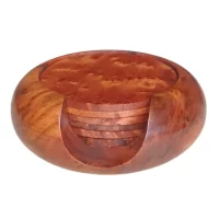 Ensemble de 6 sous-verres avec support en forme de galet