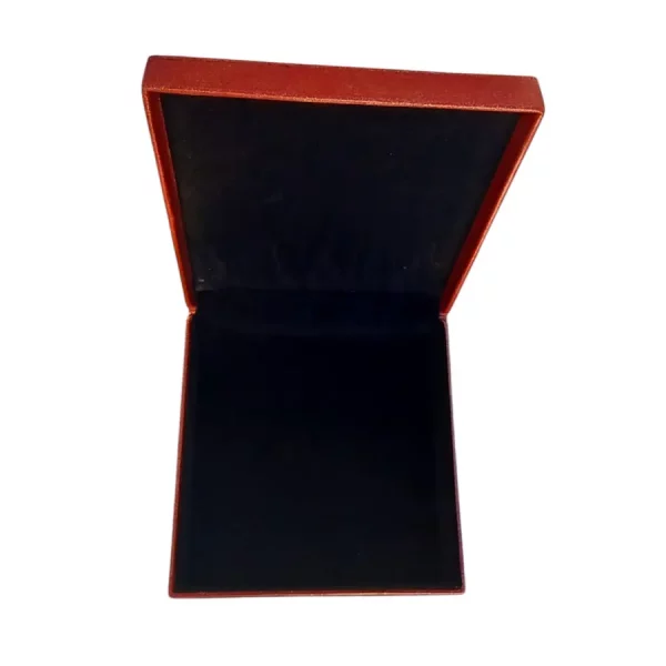 Boîte en cuir rouge pailleté
