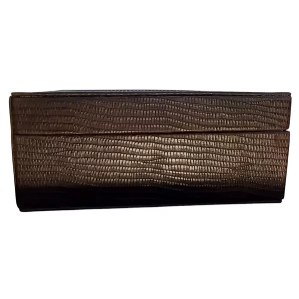 Boîte en cuir marron
