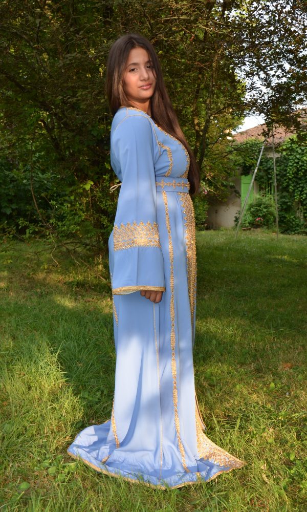Caftan Bleu Azur - Ref AS39