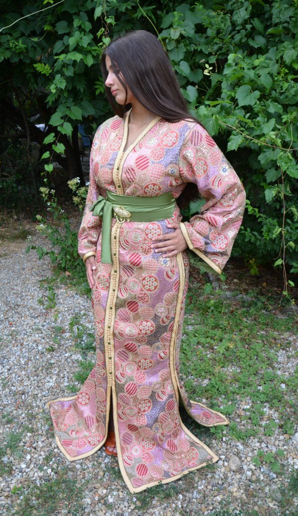 Caftan Sari Prestige Coupe Sirène - Réf : AS44
