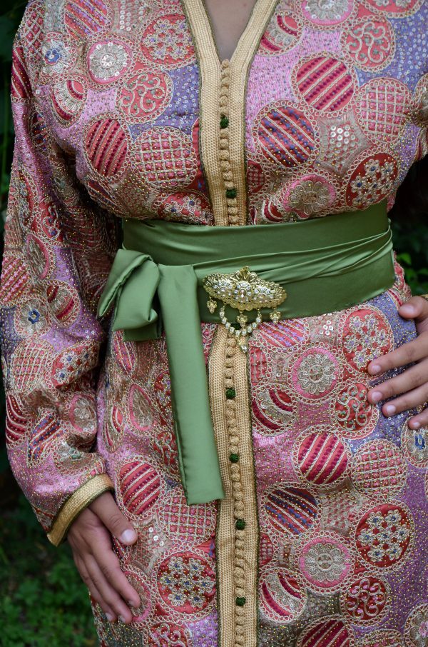 Caftan Sari Prestige Coupe Sirène - Réf : AS44
