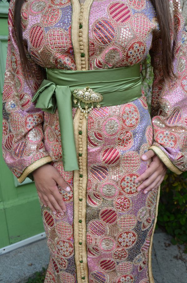 Caftan Sari Prestige Coupe Sirène - Réf : AS44